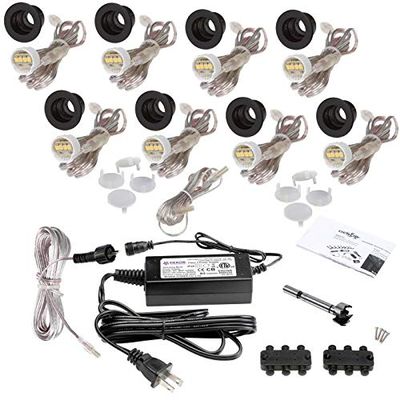 DEKOR Recessed LED Stair Lights, Deck Step Lights, Indoor Kit, Bronze US