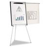 MasterVision EA23066720 Tripod Extension Bar Magnetic Dry-Erase Easel, 39-Inch to 72-Inch High, Black/Silver view 1
