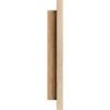 Ekena Millwork GVWVE12X1800SFUWR Vertical Gable Vent Gable Vent, 12"W x 18" (17"W x 23"H Frame Size), Western Red Cedar, Unfinished view 3