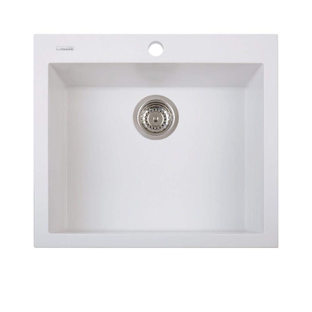 LaToscana ON6010-58UG One Series Single Drop-In Sink, Milk White