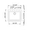 LaToscana ON6010-58UG One Series Single Drop-In Sink, Milk White view 2
