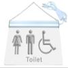 ADVPRO Unisex Toilet with Disabled Accessible Restroom Washroom LED Sign Neon Light Sign Display i1033-b(c) view 2