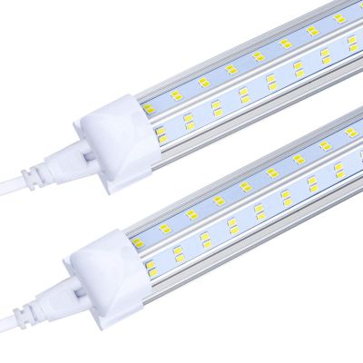 FTUBET 20 Pack 8FT LED Shop Light Fixture, 144W 15500LM 6000K Cool White,High Output Linkable Tube Light, 4 Rows V Shape T8 8 Foot LED Shop Lights for Garage, Warehouse