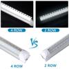 FTUBET 20 Pack 8FT LED Shop Light Fixture, 144W 15500LM 6000K Cool White,High Output Linkable Tube Light, 4 Rows V Shape T8 8 Foot LED Shop Lights for Garage, Warehouse view 2