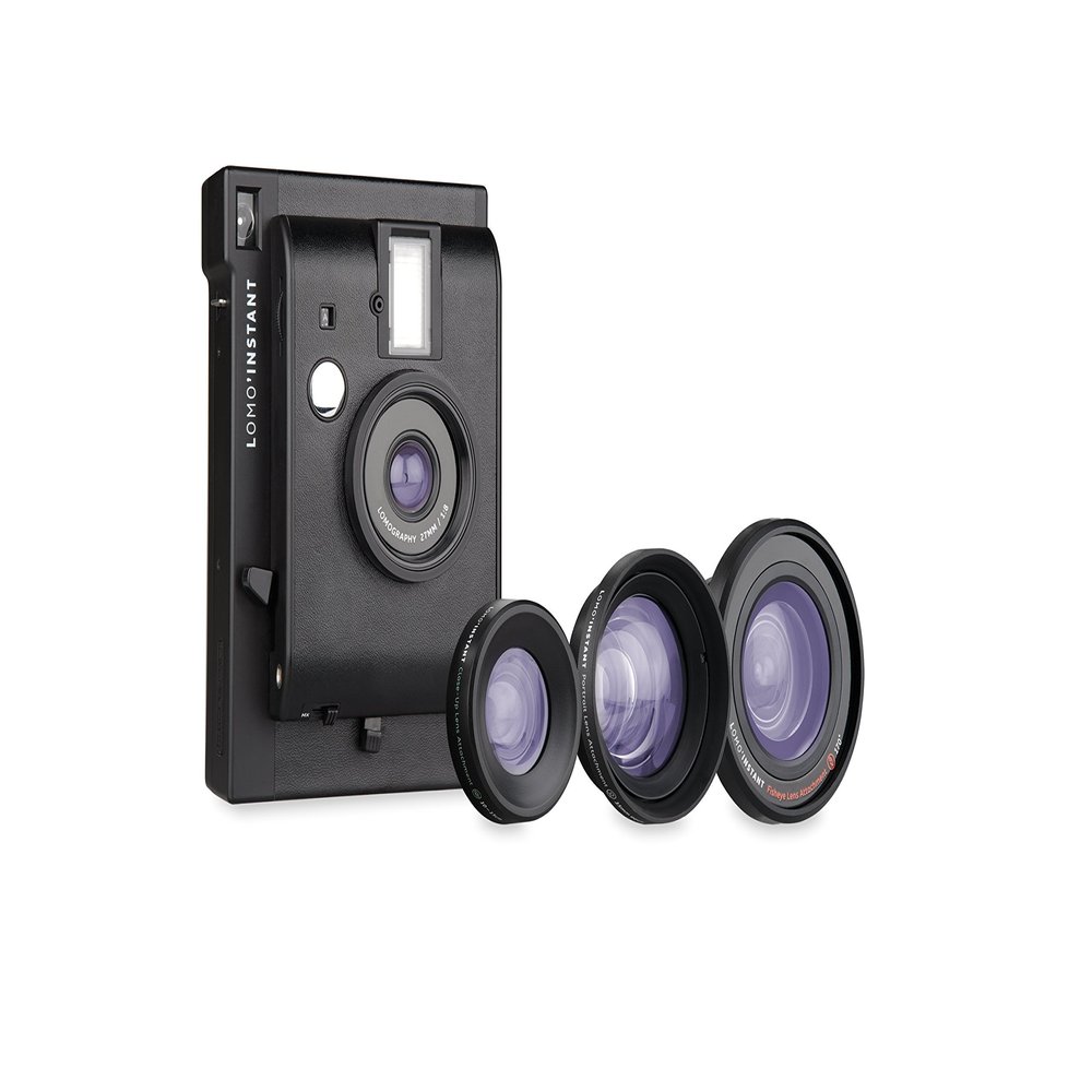 Lomography Lomo'Instant Black Edition + 3 Lenses - Instant Film Camera