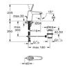 GROHE 23425000 Eurodisc Joystick Basin Mixer with Pop-up Waste Set, Small, Chrome, zzzz-s view 2