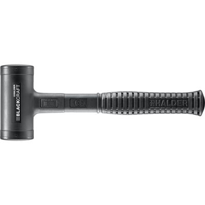 Halder BlackCraft Dead Blow Mallet, Non-Rebounding Mallet, Polyurethane Coated for Vibration Reduction, Break-Proof Steel Tube Handle, Anti-Slip Handle, 50mm, 1.9 lbs.