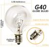 YiLighting G40 Globe Bulb 5W Incandescent Bulbs for Indoor Outdoor String Light Bulbs Replacement (10) view 2