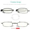 sevenplus 2 Pack Reading Glasses Blue Light Blocking, Anti UV Glare, Foldable Computer Spring Hinge Readers for Women Man 2.0X view 3