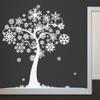 Christmas Tree Snowflake Vinyl Art-Christmas Holiday Winter Decal view 1