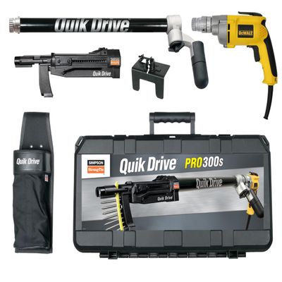 Simpson Strong-Tie PRO300SD25K, 2500 RPM Motor, 120V, Quik Drive PRO300SG2 Decking System, Auto-Feed Screw Fastening Tool, Countless Applications