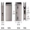 C.R. LAURENCE Z612BN CRL Brushed Nickel Z-Series Square Type Radius Base Zinc Clamp for 1/2" Glass view 1