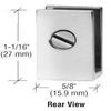 CRL Chrome Medium Set Screw Glass Shelf Clamp for 1/4" to 5/16" Glass view 3