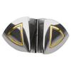 C.R. LAURENCE GCB290CH CRL Chrome with Gold Accents 90 Degree Cathedral Series Glass-to-Glass Clamp view 3