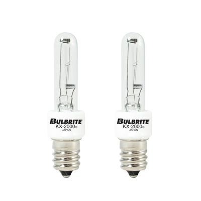 Bulbrite KX40/E12 40W KX-2000 Krypton/Xenon T3 Clear Bulb, Candelabra Base (Clear 2 Pack)
