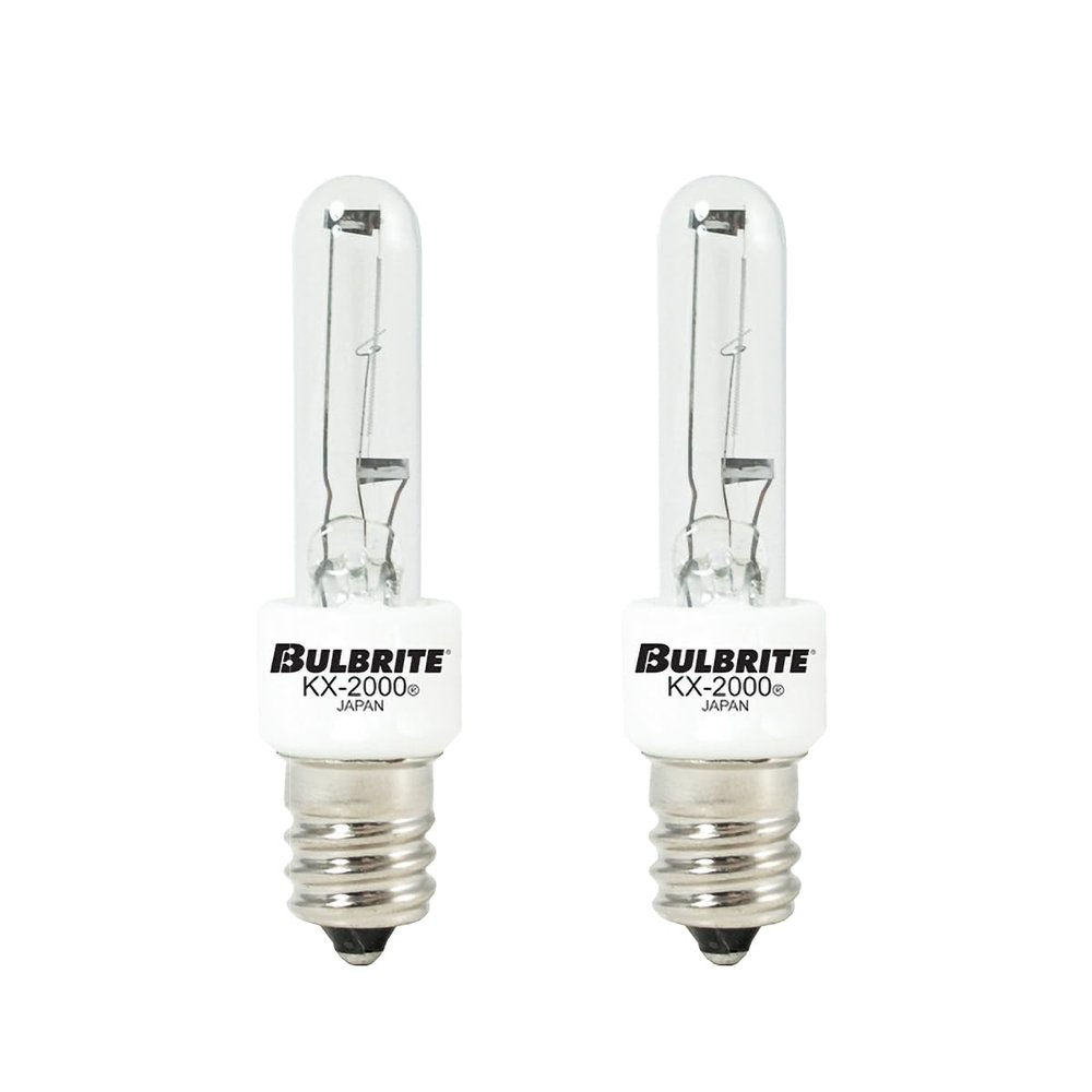Bulbrite KX40/E12 40W KX-2000 Krypton/Xenon T3 Clear Bulb, Candelabra Base (Clear 2 Pack)