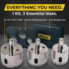 Drilax 3-Pc Diamond Hole Saw Set 1-1/2 to 2 Inch for Granite Countertops view 2