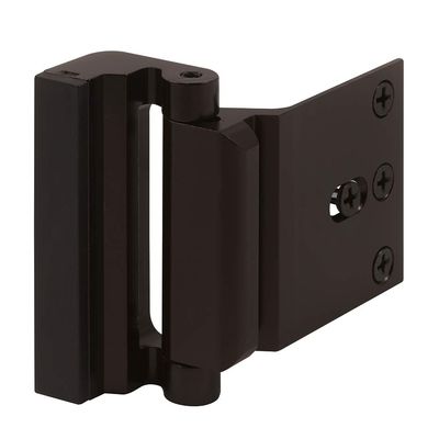 Prime-Line U 11126 Door Reinforcement Lock  Add Extra, High Security to your Home and Prevent Unauthorized Entry  3 In. Stop, Aluminum Construction, Bronze (Single Pack)