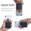 Cell Phone Card Holder for Back of Phone Case. Silicone Stick On Pocket Wallet for iPhone, Android & Other Flat Surfaces (Black 5 Pack) view 2