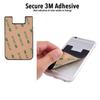 Cell Phone Card Holder for Back of Phone Case. Silicone Stick On Pocket Wallet for iPhone, Android & Other Flat Surfaces (Black 5 Pack) view 3