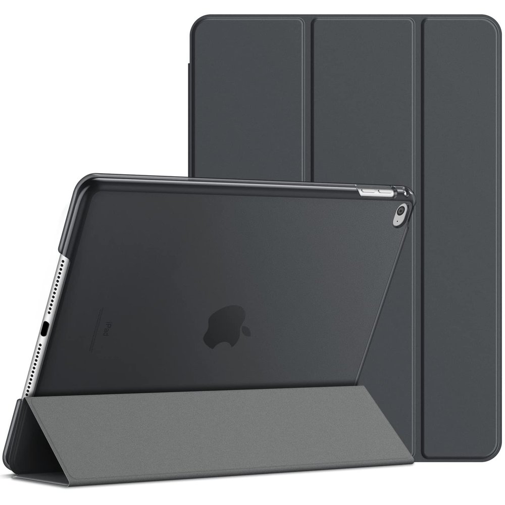 JETech Case for iPad Air 2 (2nd Generation), Smart Cover Auto Wake/Sleep (Dark Grey)