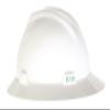 MSA 10058321 V-Gard Full-Brim Hard Hat With 1-Touch Suspension | Polyethylene Shell, Superior Impact Protection, Self Adjusting Crown Straps - Standard Size in White view 1