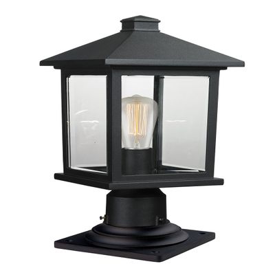 Z-Lite 1 Light Outdoor Pier Mount Light 531PHMR-533PM-BK