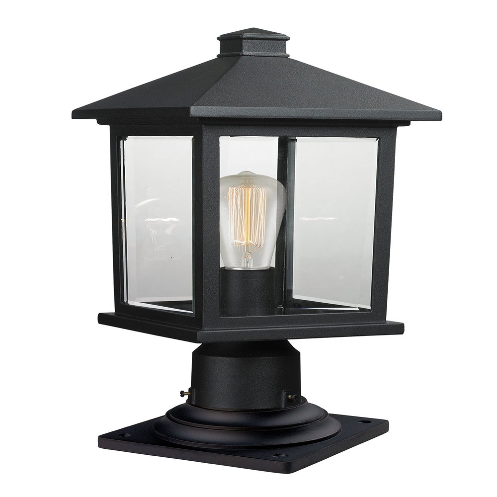 Z-Lite 1 Light Outdoor Pier Mount Light 531PHMR-533PM-BK