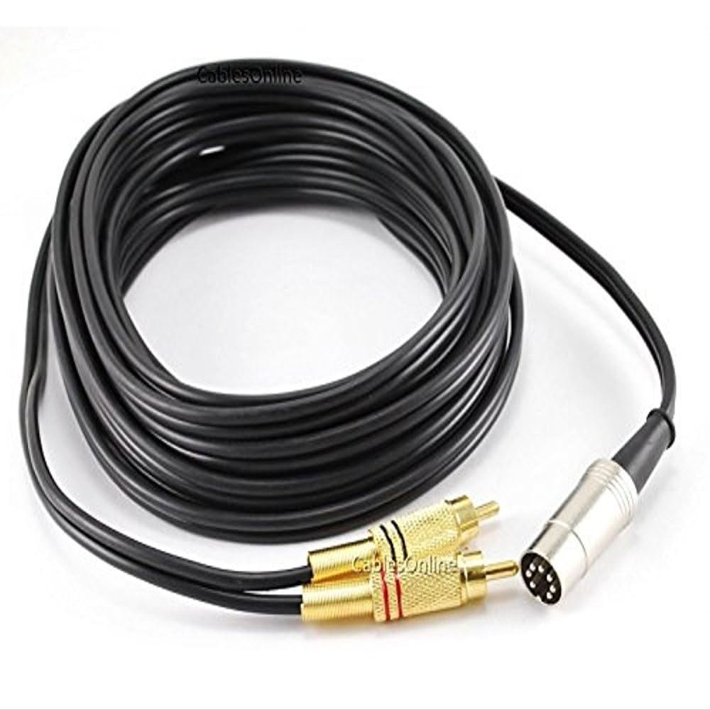 CablesOnline, 25ft 7-Pin Din Male to 2-RCA Male Professional Grade Audio Cable for Bang & Olufsen, Naim, Quad...Stereo Systems, BO-2725K