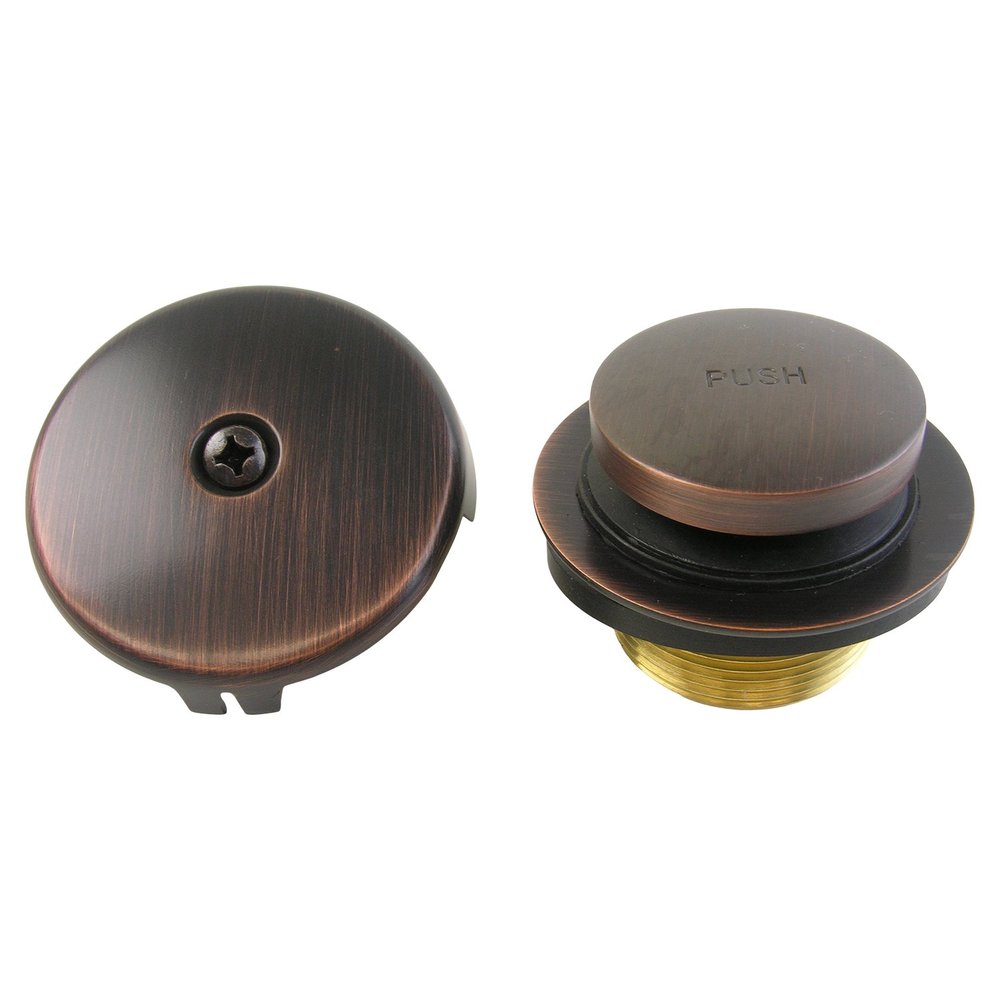 Simpatico 34859VB Tip Toe Tub Strainer Kit with Single Hole Overflow Plate and Screw, Venetian Bronze