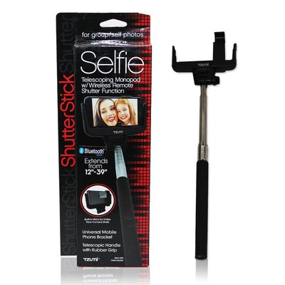 Tzumi Electronics Selfie Stick, Self-Portrait Monopod with Bluetooth Remote