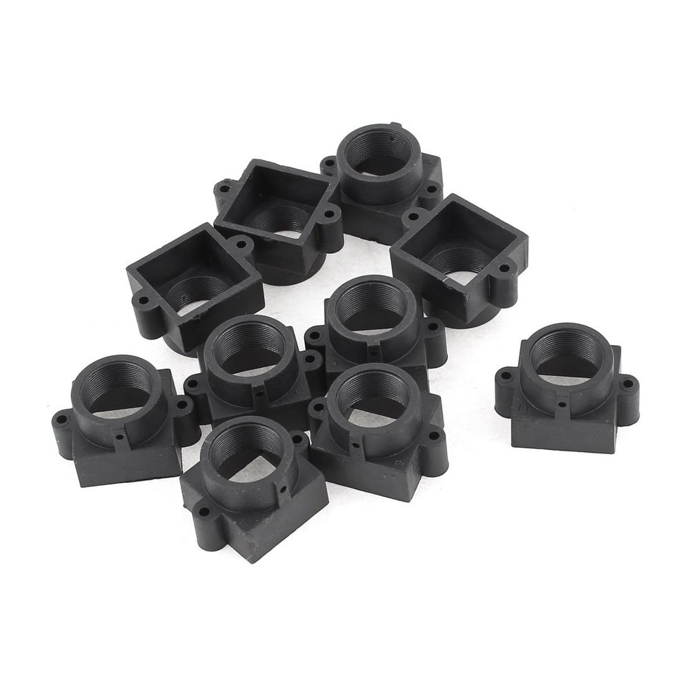 uxcell 10 Pcs S Mount M12 Board Lens Holder 20mm Screw Spacing Black for CCTV Camera