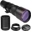 High-Power 500mm/1000mm f/8 Manual Telephoto Lens for Sony Alpha A99, A77, A65, A58, A57, A55, A37, A35, A33, A900, A700, A580, A560, A550, A390, A380, A330 and A290 Digital SLR Cameras view 1