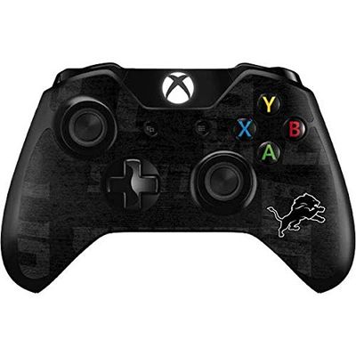 Skinit Decal Gaming Skin Compatible with Xbox One Controller - Officially Licensed NFL Detroit Lions Black & White Design