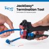 ICC JackEasy 4-Pair Termination Tool for ICC Keystone Jacks Only - Cat6a, Cat6, Cat5e, and Voice Jacks - Professional Handheld, Tabletop, Network Cable Crimp Tool view 2
