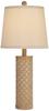 Gisele 24" High Table Lamp Gold Wash Lattice Country Column Modern view 1