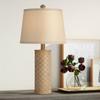 Gisele 24" High Table Lamp Gold Wash Lattice Country Column Modern view 2