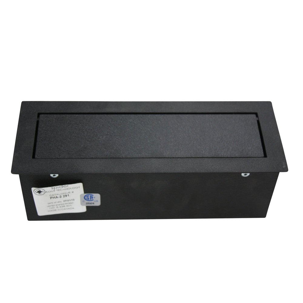 Spider Agile Technology Pha-2 291 Black 2-Gang Indesk Phantom Flush Mounted Box