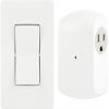 GE Wireless Remote Wall Switch Light Control, No Wiring Needed, 1 Grounded Outlet, Off White Paddle, Plug-in, Up to 100ft Range, Ideal for Indoor Lamps, Small Appliances, and Seasonal Lighting, 18279 view 1