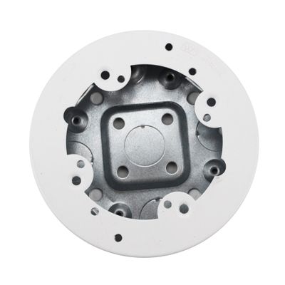 Wiremold Legrand 5738WH Steel Fixture Box, Round, Solid Base, White