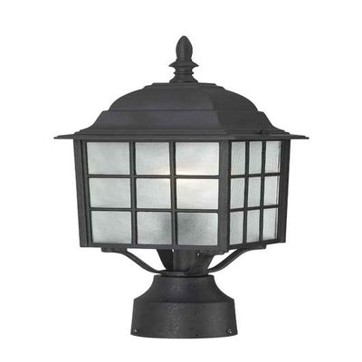 Satco - Adams - 1 Light - 17" Outdoor Post W/ Frosted Glass