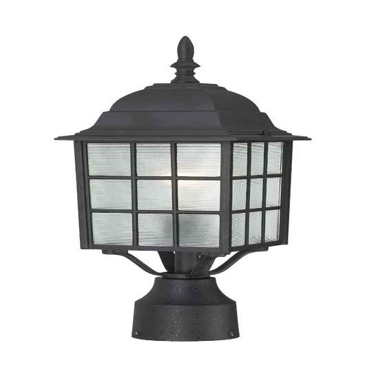 Satco - Adams - 1 Light - 17" Outdoor Post W/ Frosted Glass