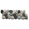 CNK Tile Sliced Bali Turtle Pebble Tile Border - 4" x 12" Unpolished Natural Stone Mosaic for Bathroom Kitchen Backsplash Shower Floor & Wall Decor - Durable Eco-Friendly Easy Installation - Pack of 1 view 2