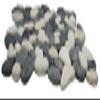 CNK Tile Black and White Pebble Tile - 12" x 12" Polished Natural River Stone Flooring for Bathroom Kitchen Backsplash Shower and Wall Decor - Durable Eco-Friendly Mesh Backing - Pack of 1 view 2