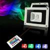 LUMINTURS 10W LED RGB Color Changing Outdoor Exterior Wall Wash Flood Light with IR Remote Control Waterproof IP65 view 2