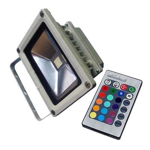 LUMINTURS 50W LED RGB Color Changing Outdoor Exterior Wall Wash Flood Light Project Lamp Fixture + IR Remote Control Waterproof IP65