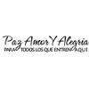Spanish Wall Decal Love Saying Quotes Letters Phrase Words Vinyl Home Wall Decoration - Pay Amor y Alegria view 3