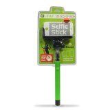 LEAF Extendable 30-Inch Bluetooth Self-Portrait Selfie Stick for Smartphones - Retail Packaging - Green
