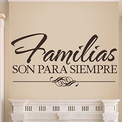 Familias Son para Siempre Families are Forever Wall Decal-Vinyl Spanish Art