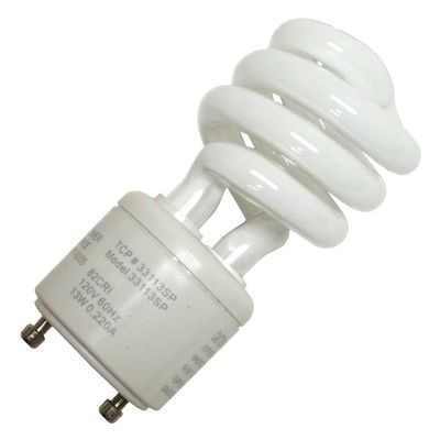 (Case of 12) TCP 33127SP SpringLamp CFL - 100 Watt Equivalent (27-watt Used) Soft White (2700-Kelvin) GU24 Base Spiral Light Bulb